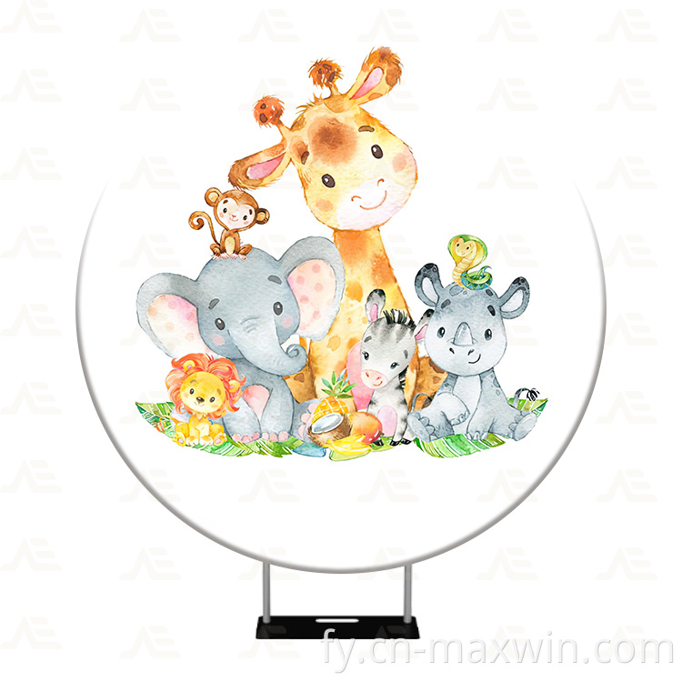 Rûn eftergrûn Round Backdrop